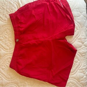 Vibrant Red Athletic Men's Shorts